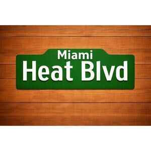 Heat Blvd Street Sign City Road Miami Florida